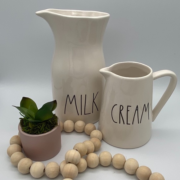 Rae Dunn Other - Rae Dunn Ceramic MILK Carafe & CREAM Pitcher